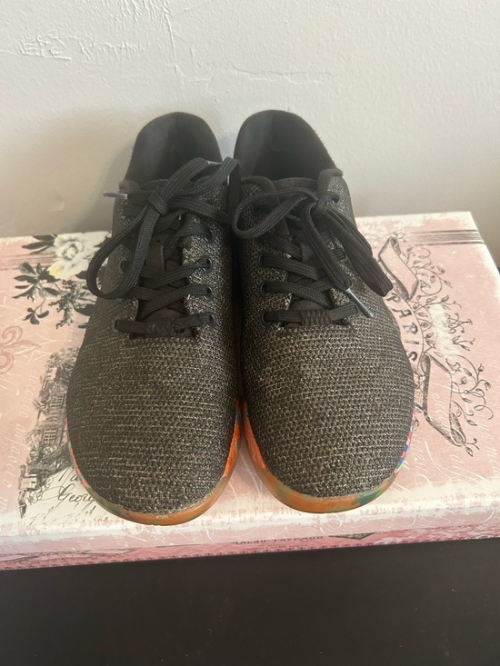 NOBULL Shoes - NOBULL Black Knit Sneaker with Multicolor Check Insole